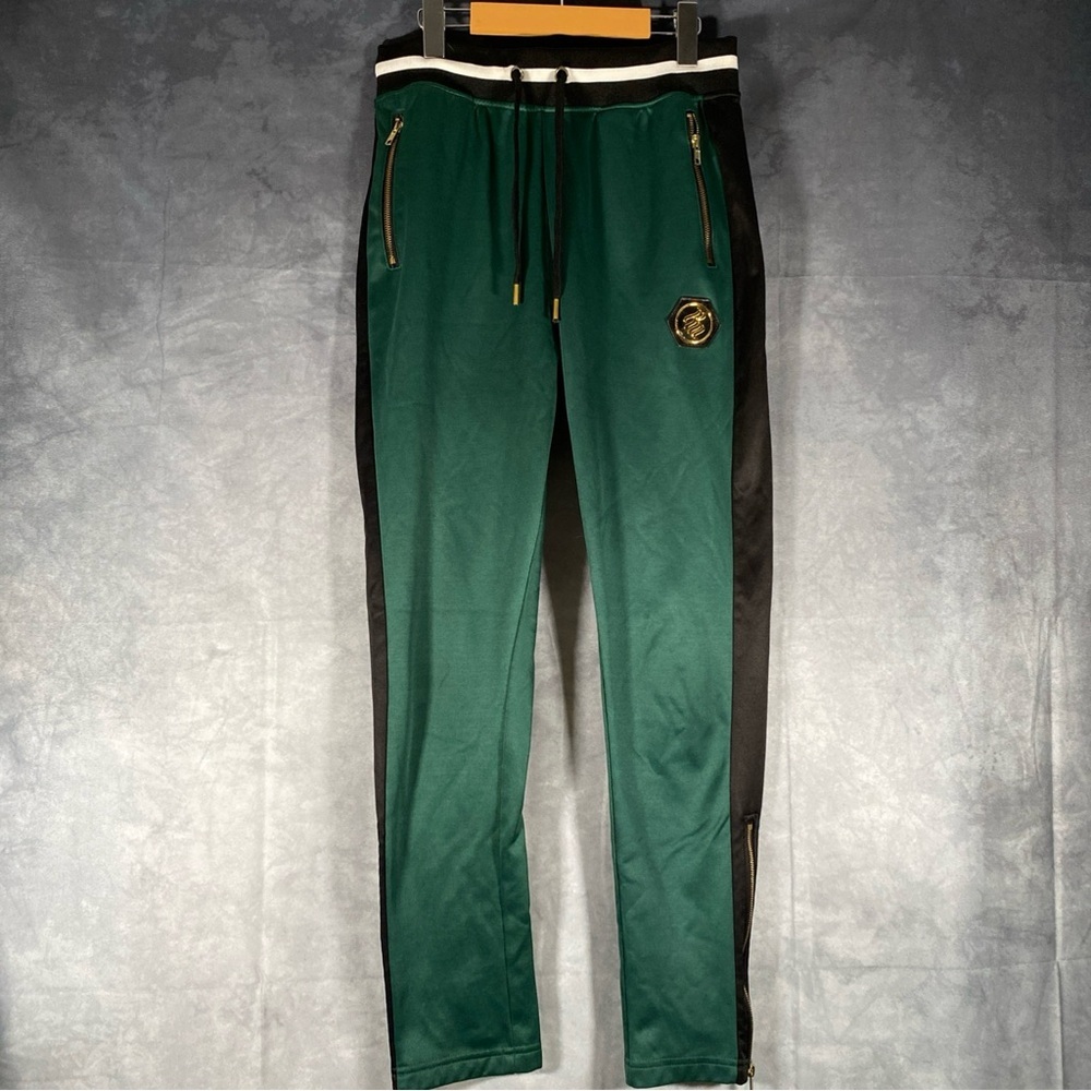 Rocawear Track Pants Sz M Satiny Green Joggers Athletic Retro‎ Y2K Streetwear
